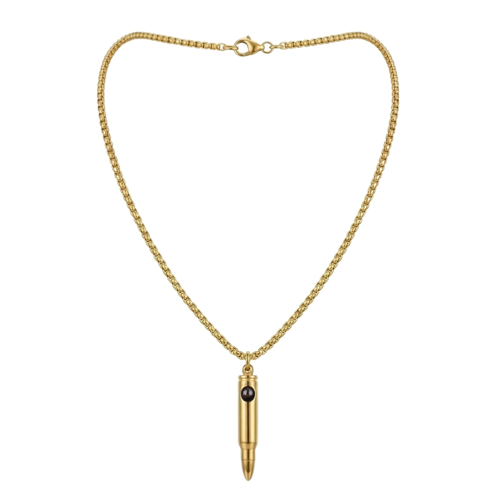 Men's Bullet Shape Necklace SnapEyelet