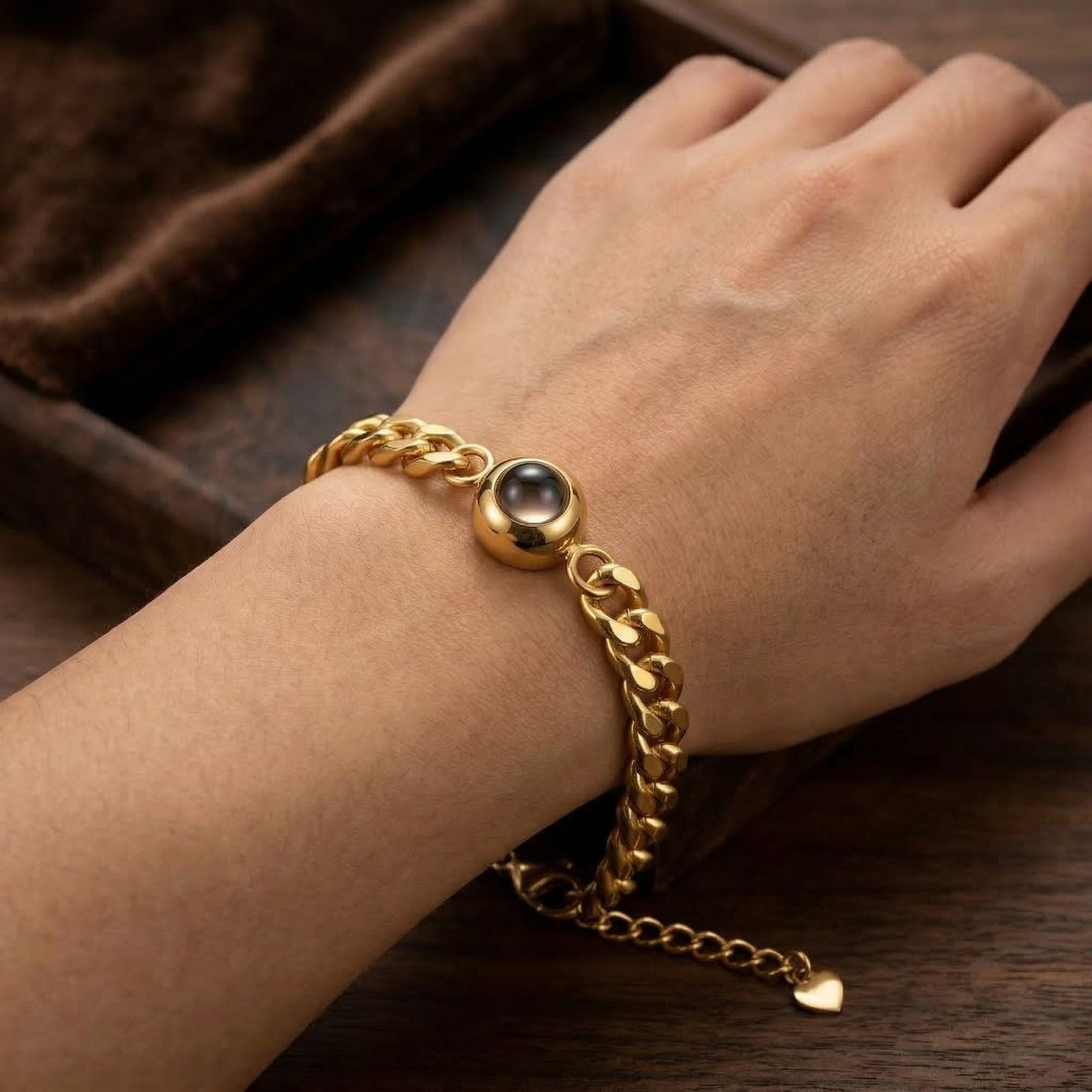 Men's Adjustable Link Chain Bracelet SnapEyelet