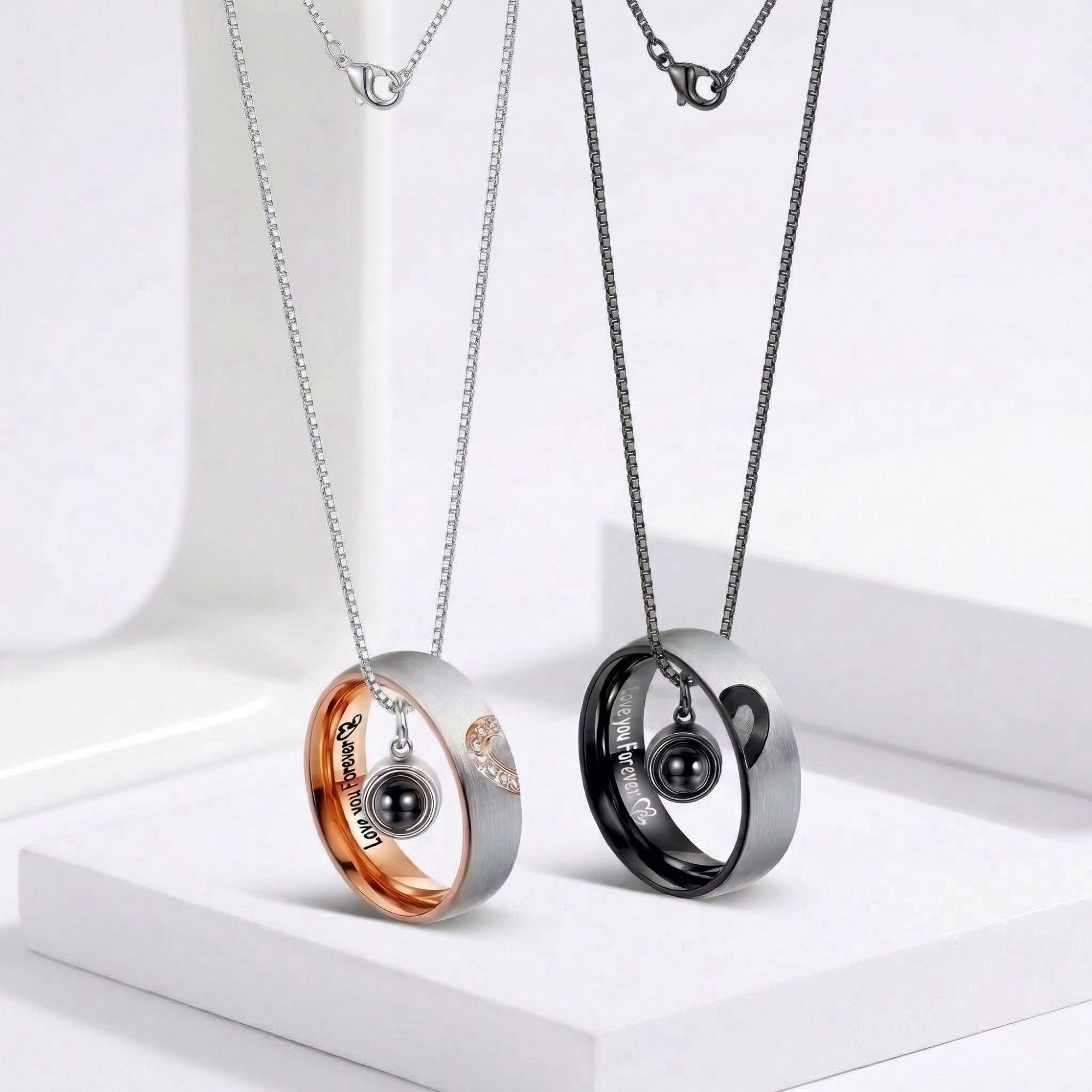 He & She Couple Necklace – Romantic Matching Gift for Him & Her SnapEyelet
