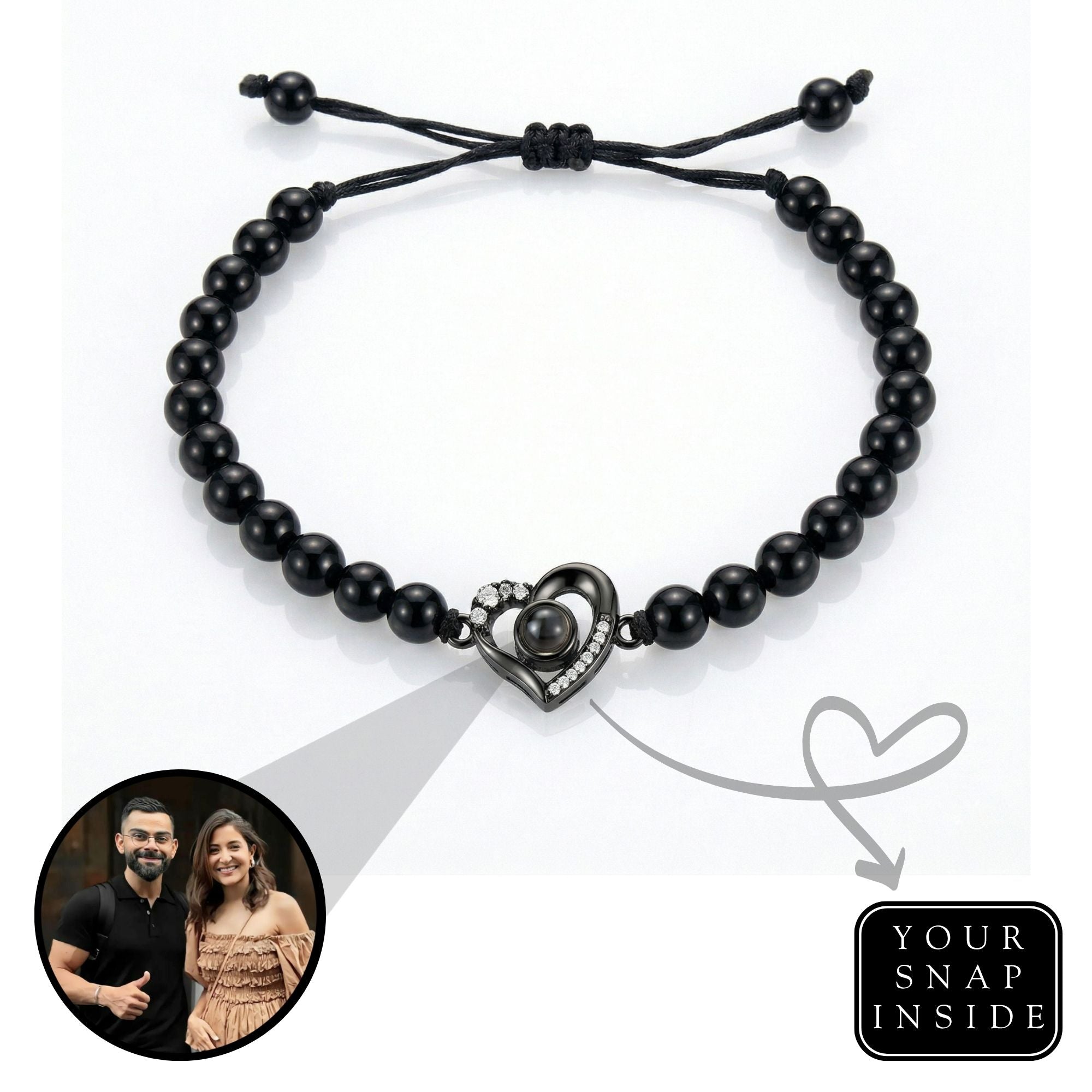 The Hidden Memory Projection beads Bracelet"- SnapEyelet