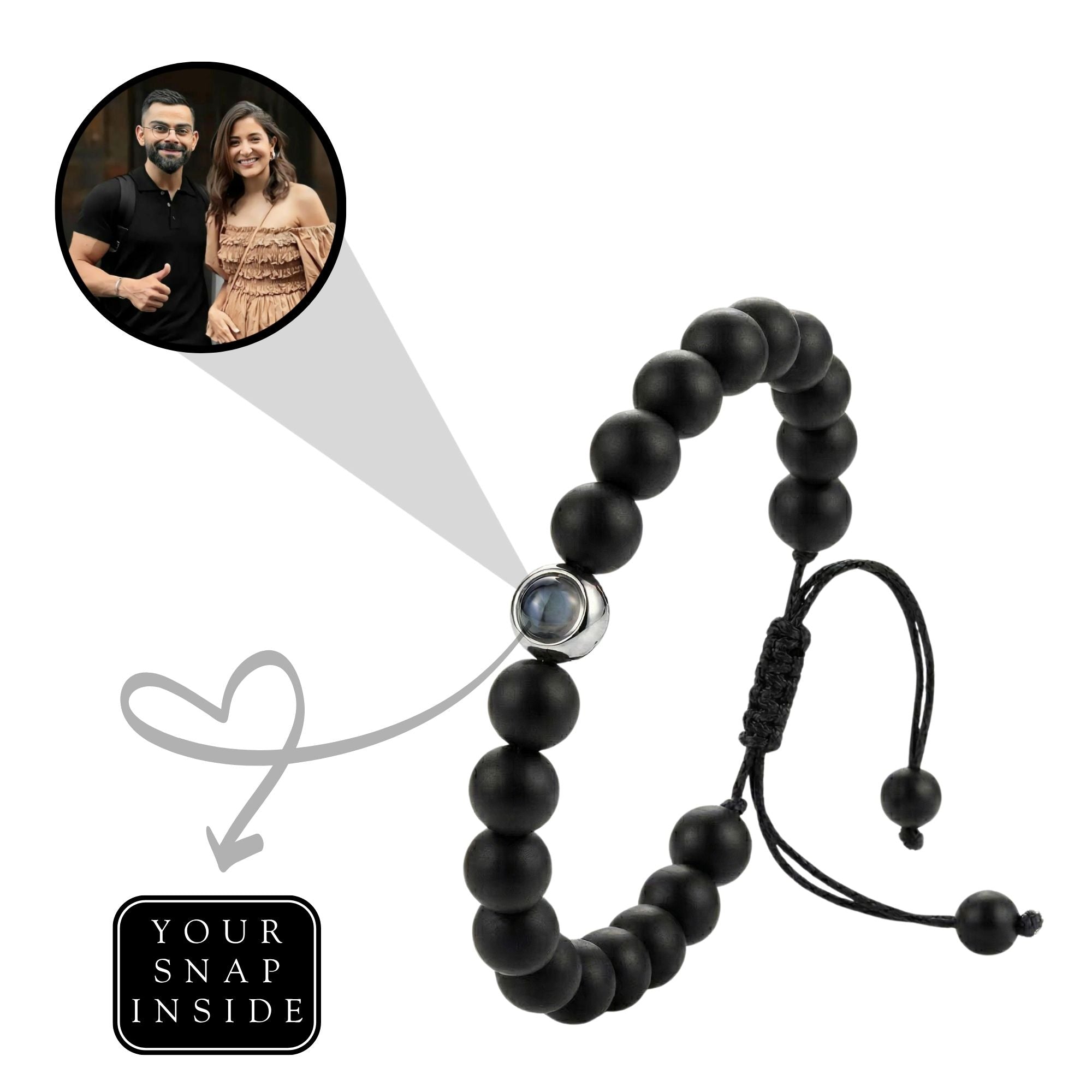 The Hidden Memory Projection beads Bracelet"- SnapEyelet