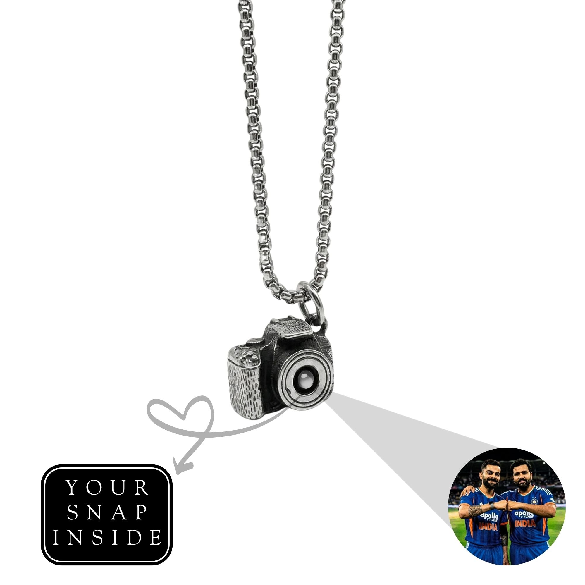 SnapEyelet PURSONALISED PHOTO PROJECTION CAMERA  Necklace