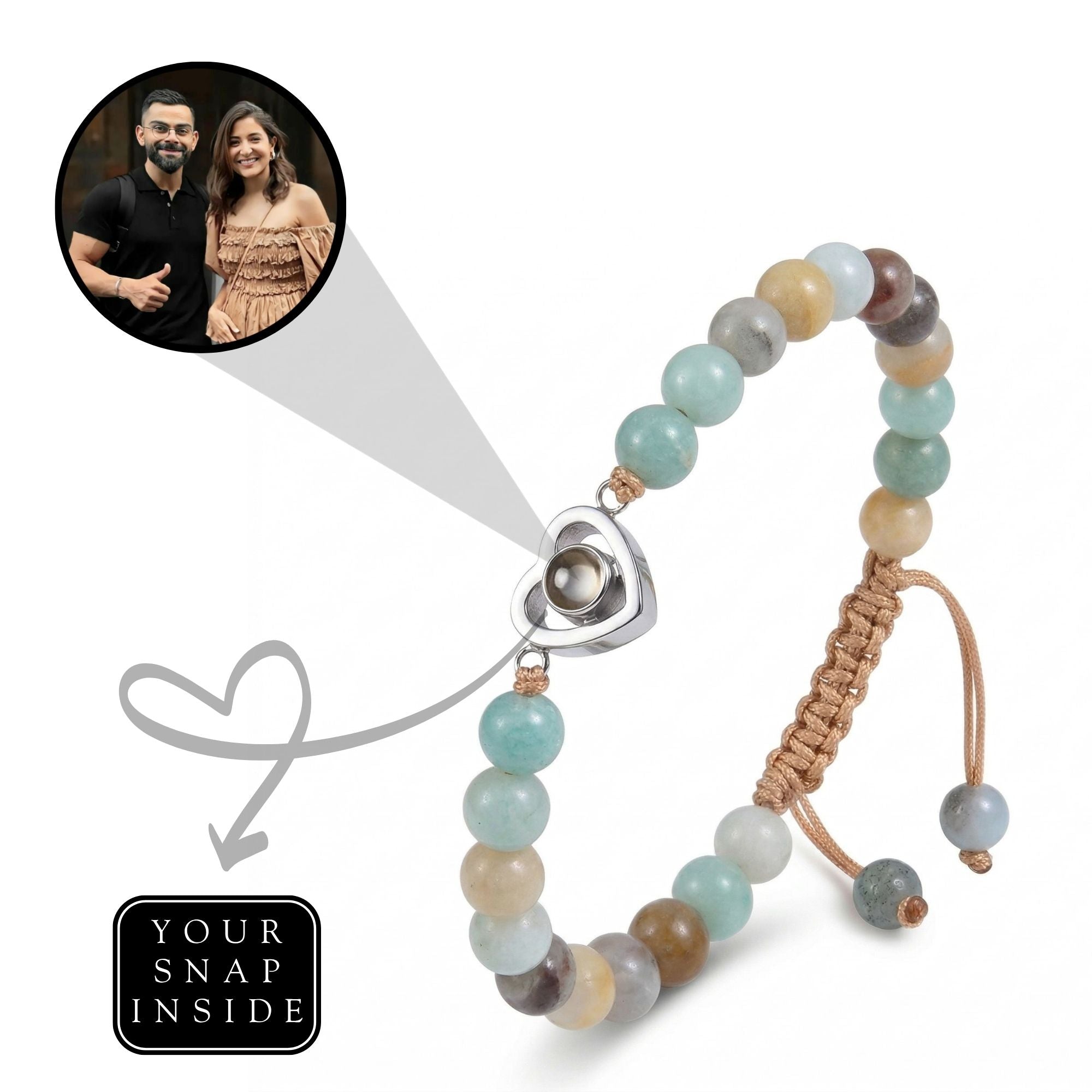 The Hidden Memory Projection beads Bracelet"- SnapEyelet