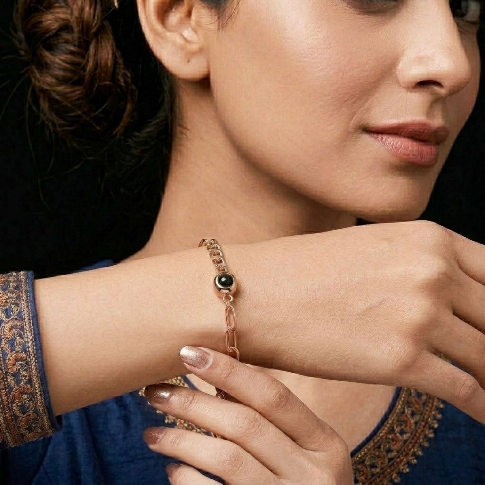 Men's Twice Link Chain Adjustable Bracelet SnapEyelet