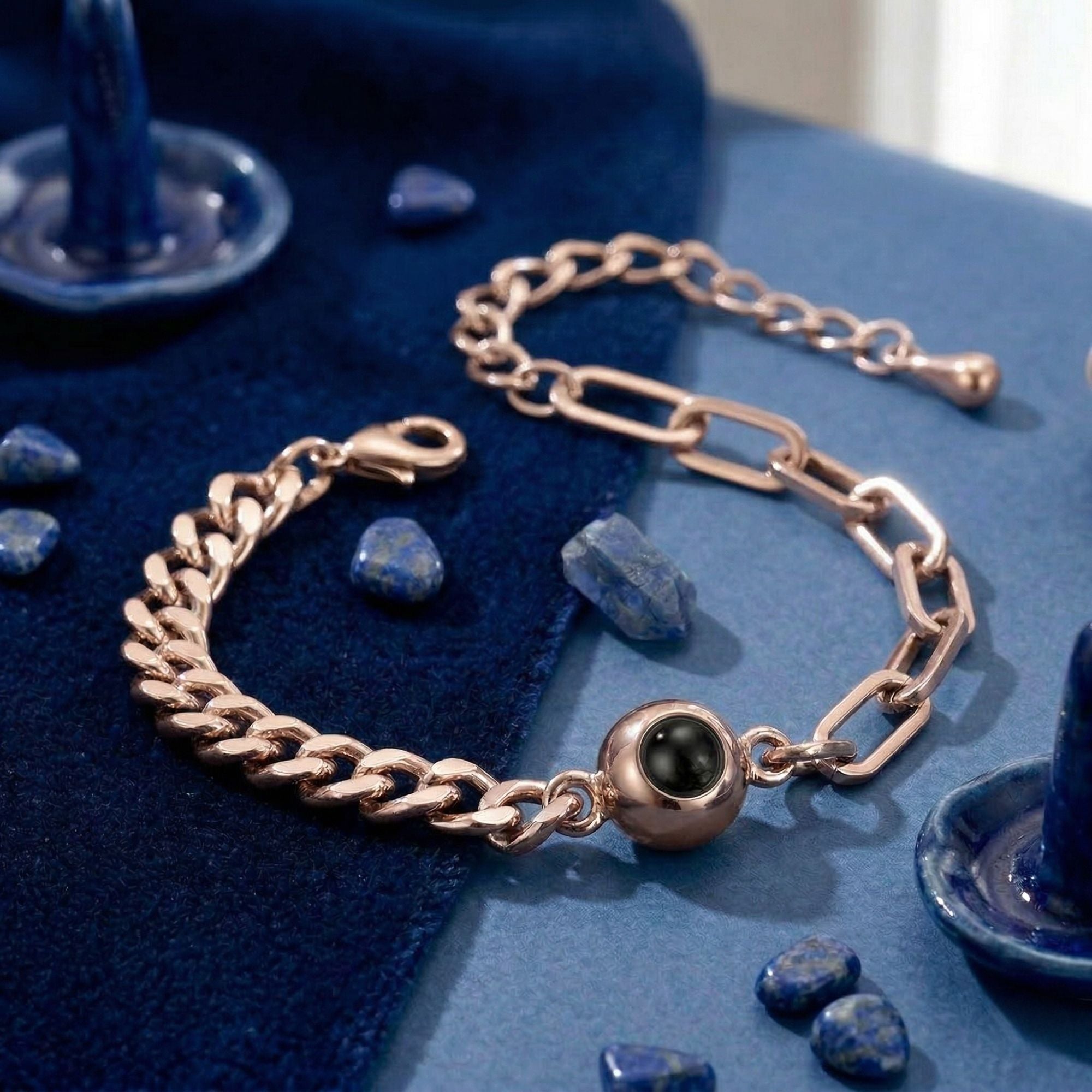 Men's Twice Link Chain Adjustable Bracelet SnapEyelet