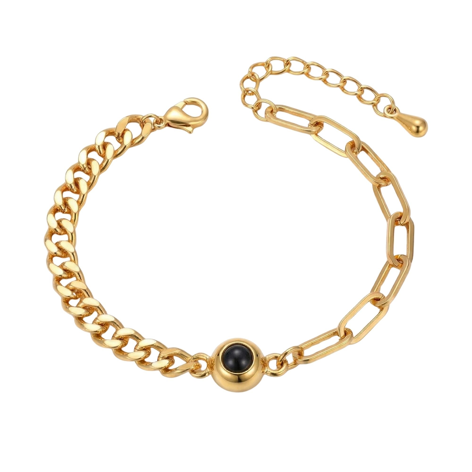 Men's Twice Link Chain Adjustable Bracelet SnapEyelet