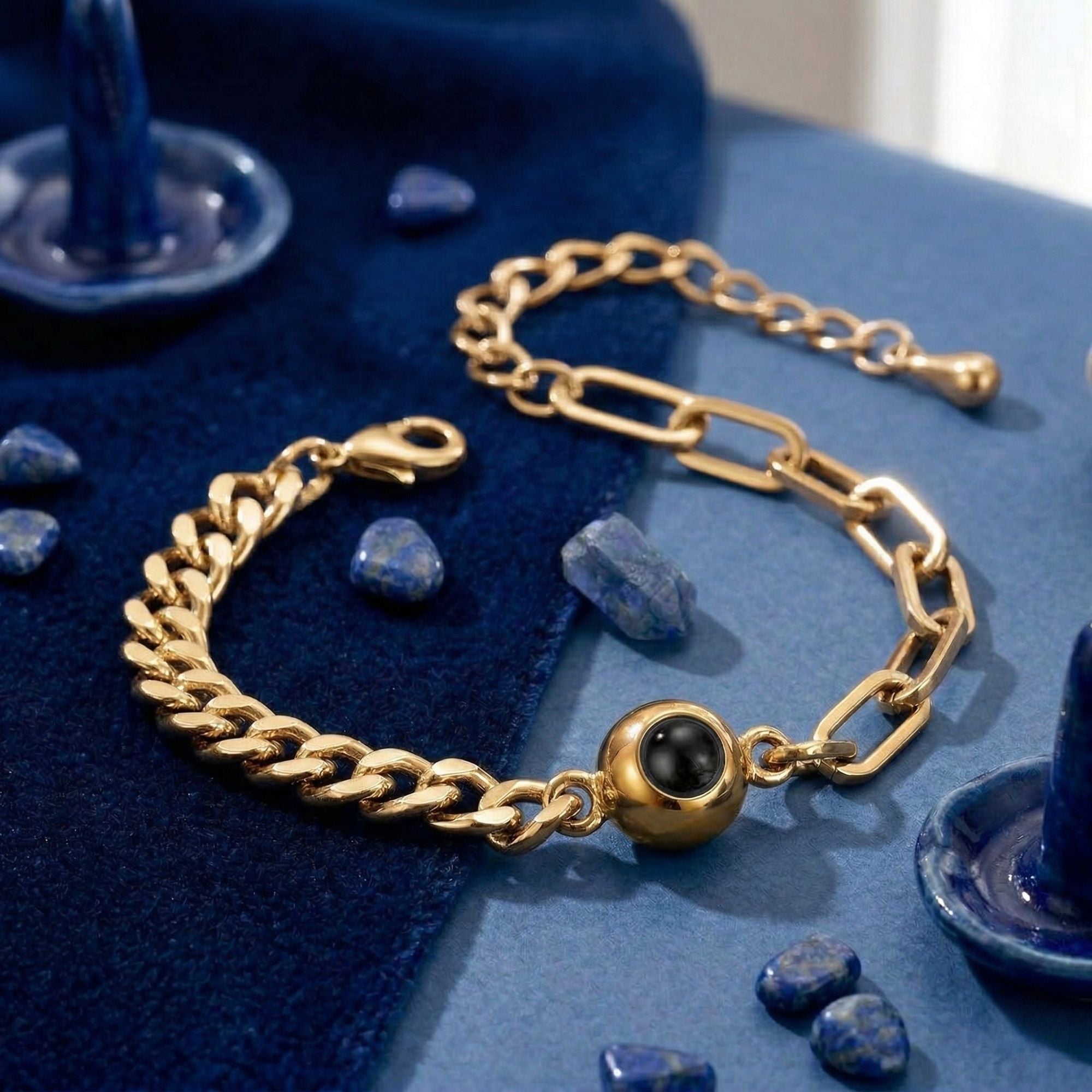 Men's Twice Link Chain Adjustable Bracelet SnapEyelet