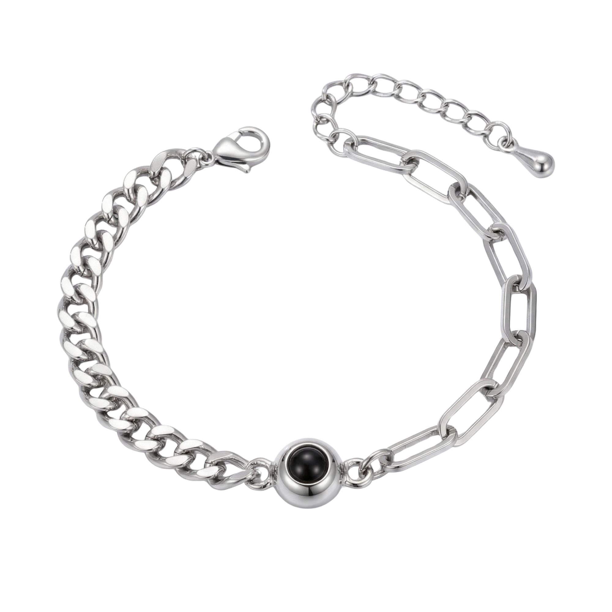 Men's Twice Link Chain Adjustable Bracelet SnapEyelet