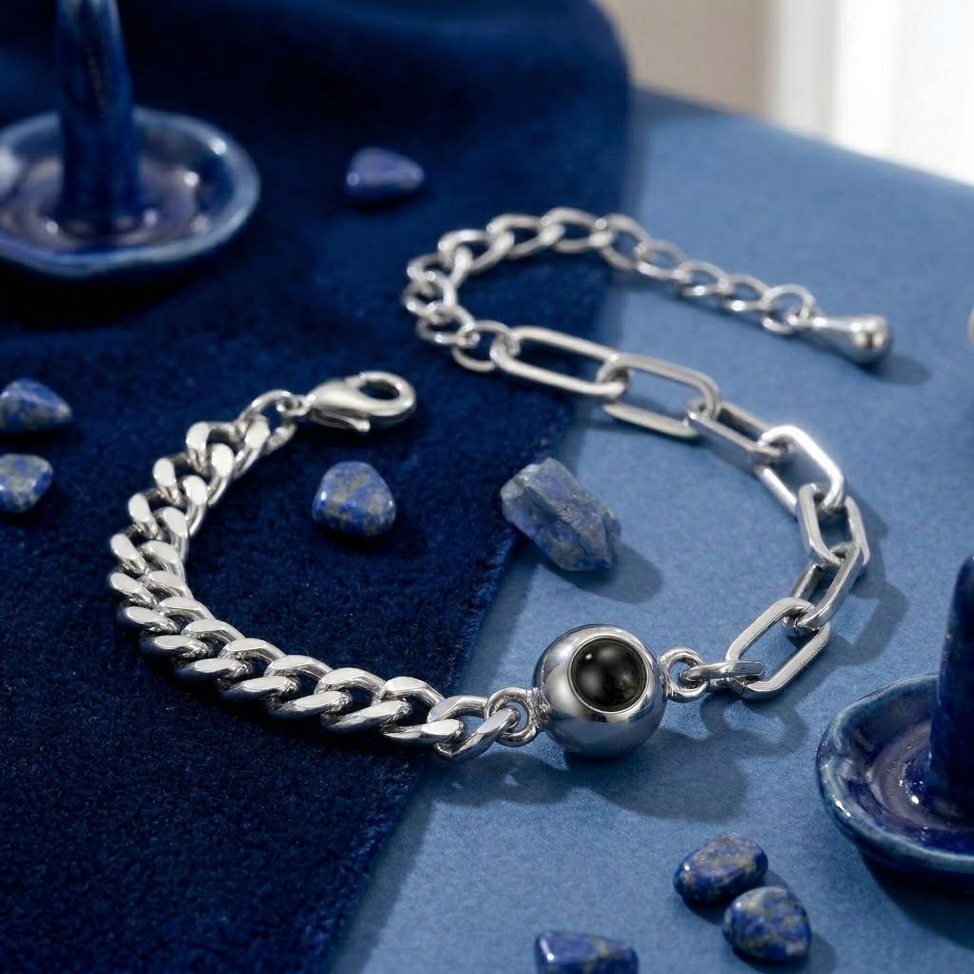 Men's Twice Link Chain Adjustable Bracelet SnapEyelet