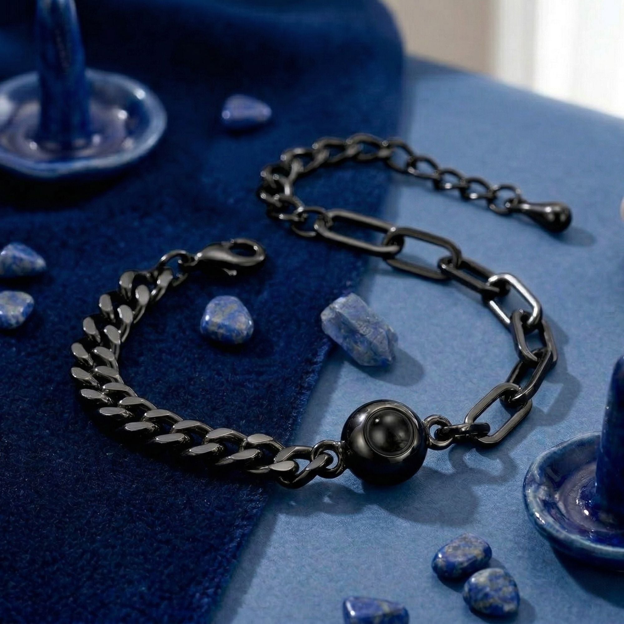 Men's Twice Link Chain Adjustable Bracelet SnapEyelet