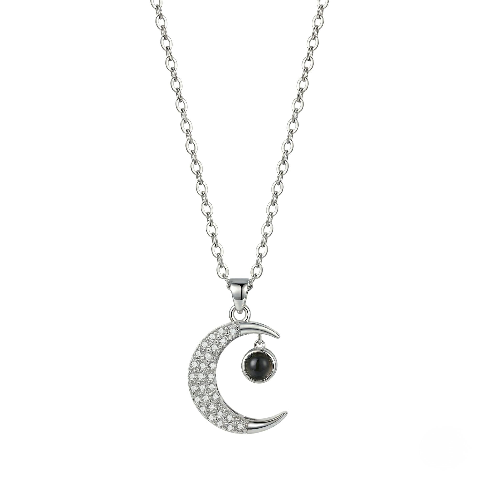 The Hidden Portrait projection moon Necklace