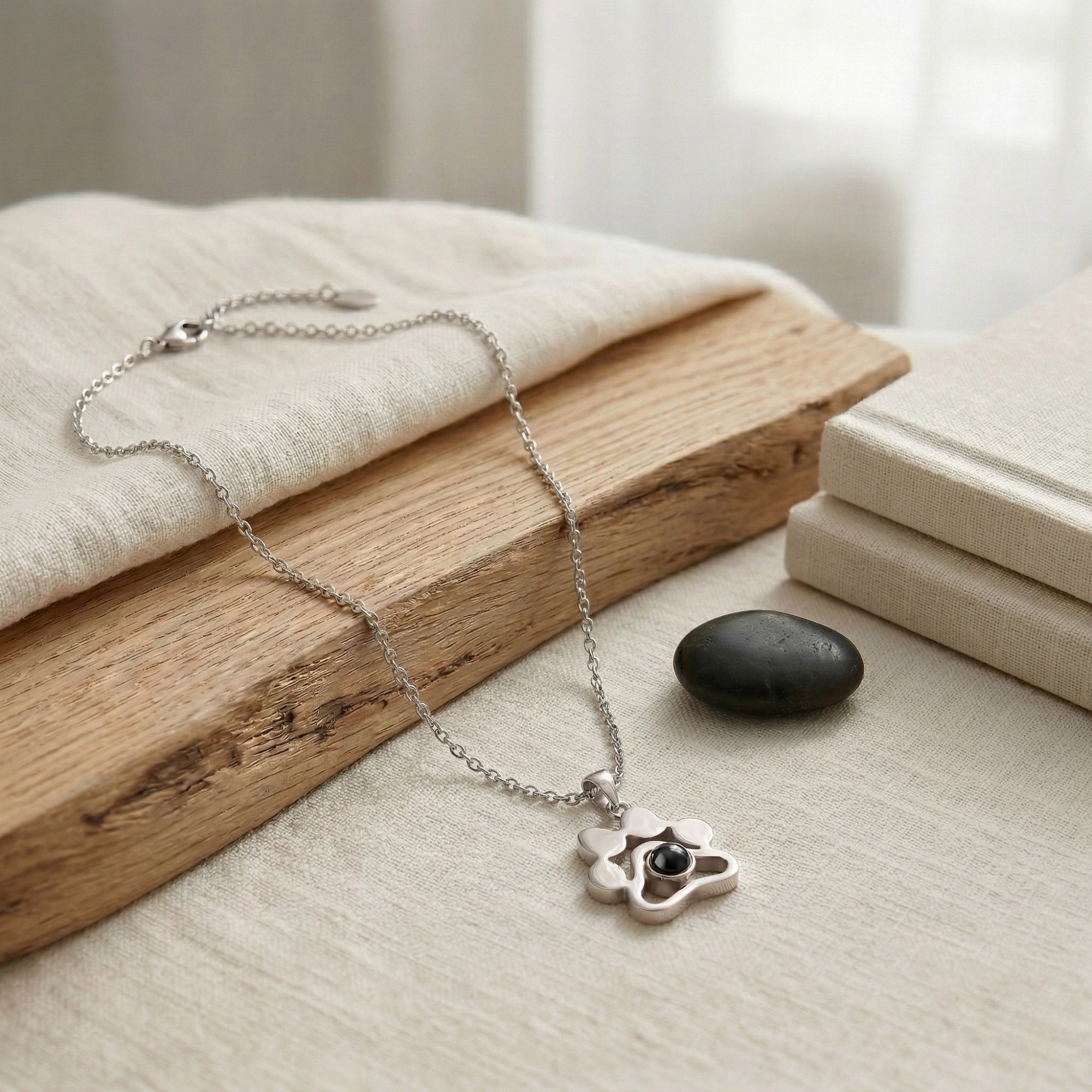 Personalized Pet  Memory photo projection Necklace- SnapEyelet