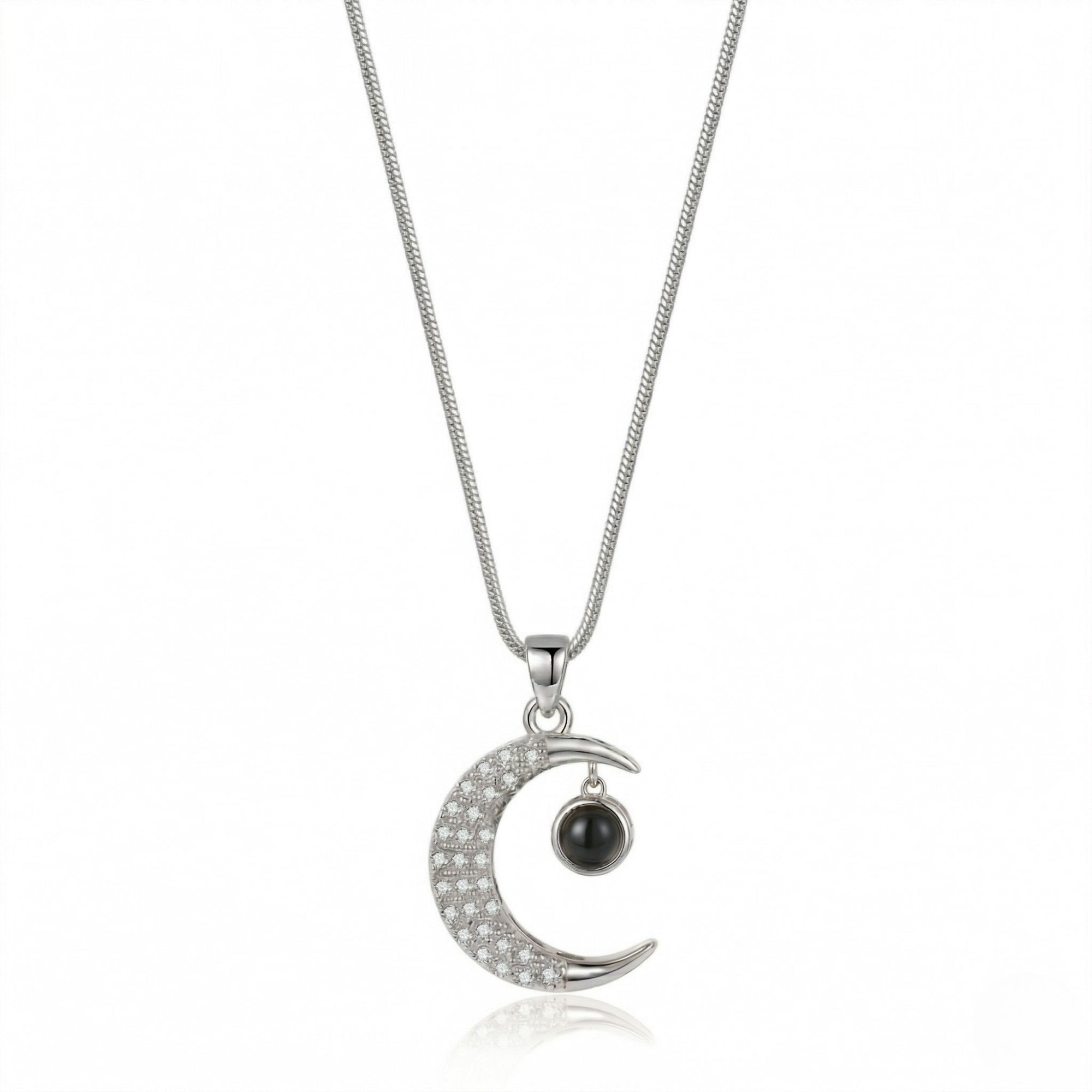 The Hidden Portrait projection moon Necklace