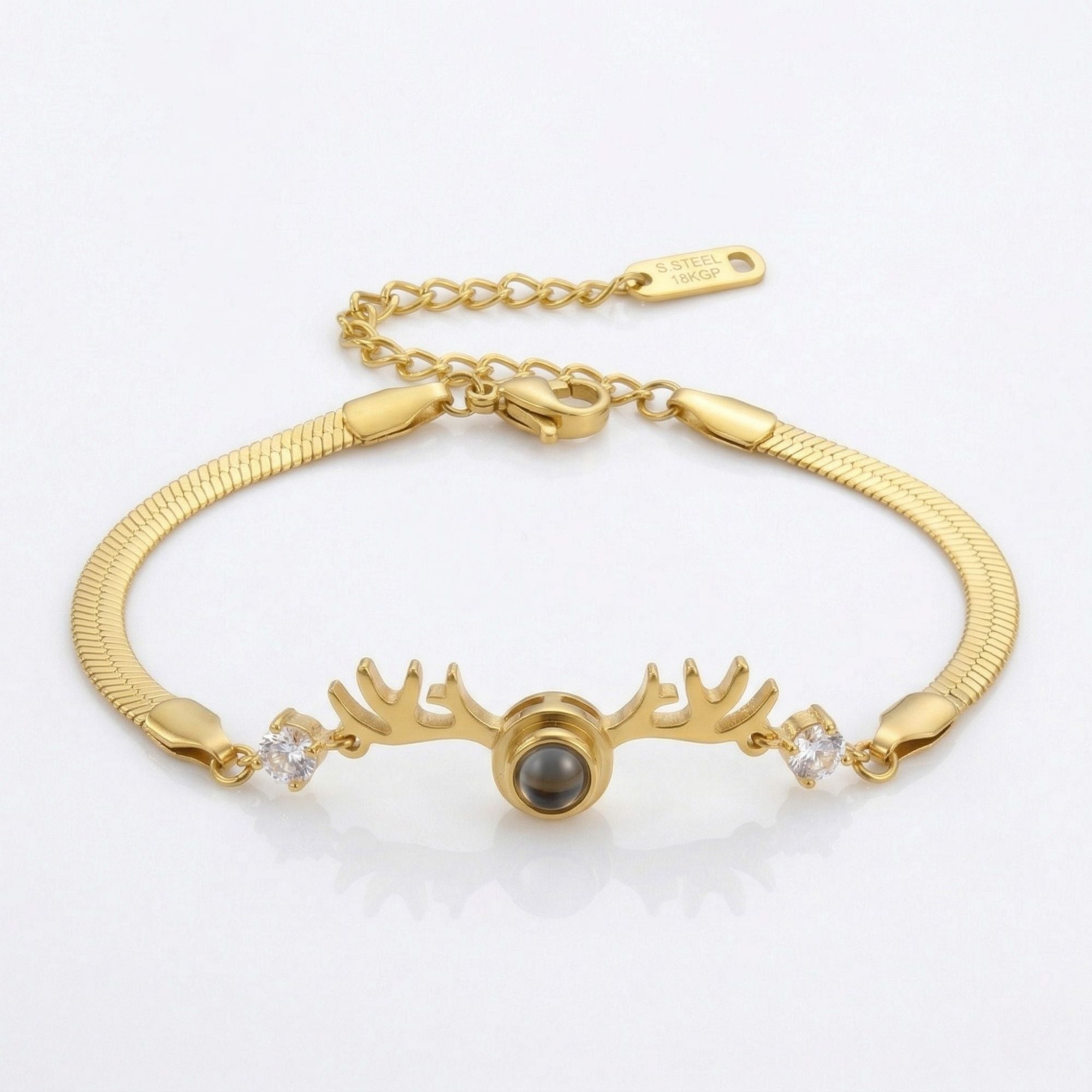 Antler hidden photo Projection Bracelet-SnapEyelet